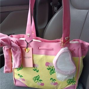 Juicy Couture Cherry Blossom Pink and Yellow Day Dreamer Bag